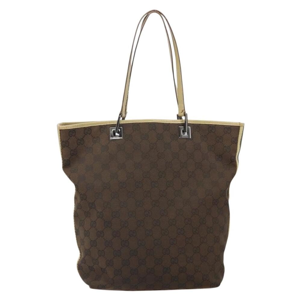 Gucci GG Canvas Tote Bag Dark Brown